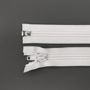 1.2m #10 Nylon open end zip - White